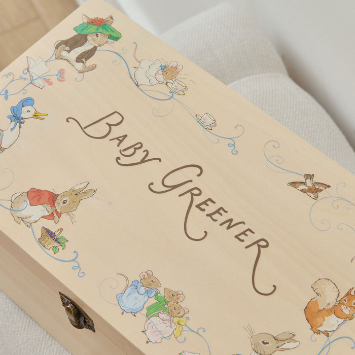 Personalised Peter Rabbit™ & Friends Wooden Keepsake Box FSC®