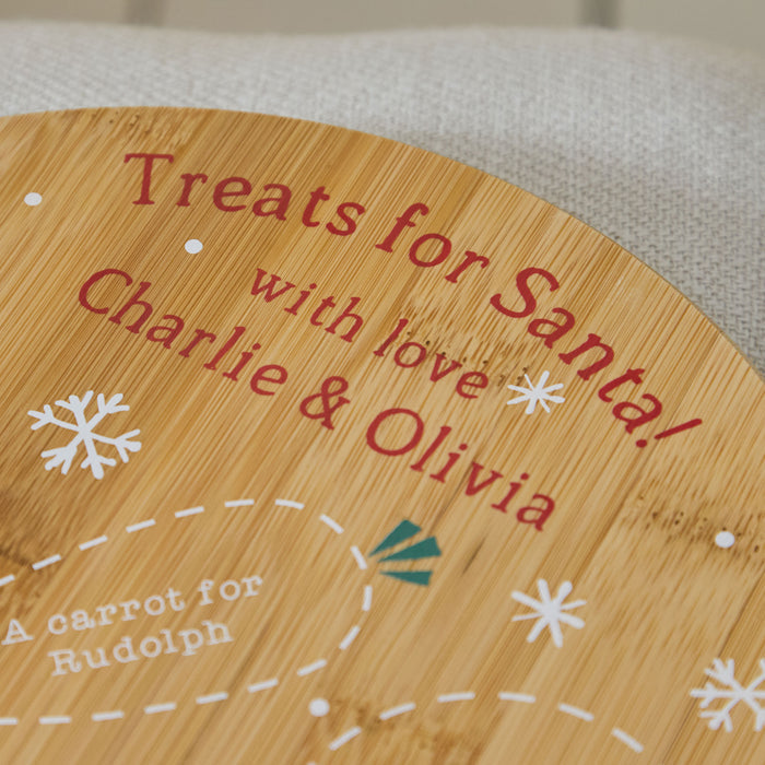 Personalised Peter Rabbit™ Round Christmas Bamboo Platter