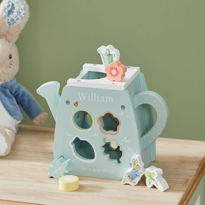 Personalised Peter Rabbit™ Watering Can Shape Sorter FSC®