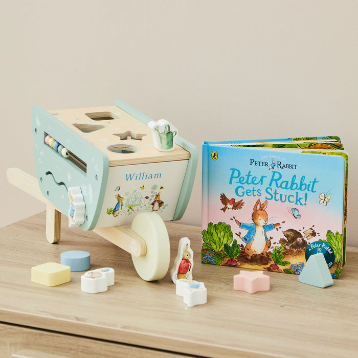 Personalised Peter Rabbit Wheelbarrow Read & Play Gift Set