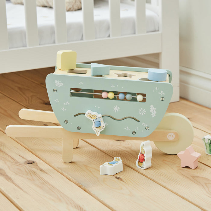 Personalised Peter Rabbit Wheelbarrow Shape Sorter FSC®