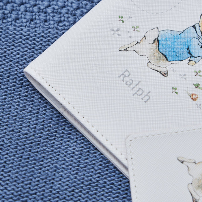 Personalised Peter Rabbit™ White Passport Holder & Luggage Tag