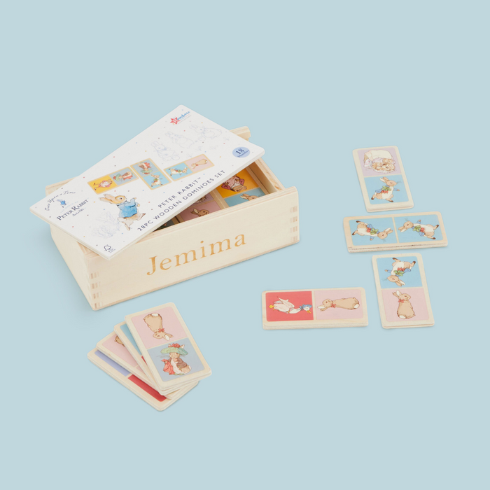 Personalised Peter Rabbit Wooden Domino Set