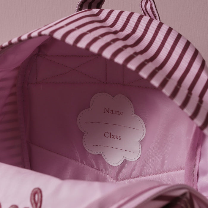 Personalised Pink and Burgundy Stripe Classic Mini Backpack