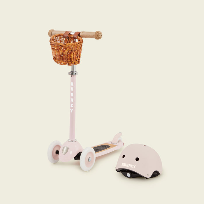Personalised Pink Banwood Scooter and Helmet