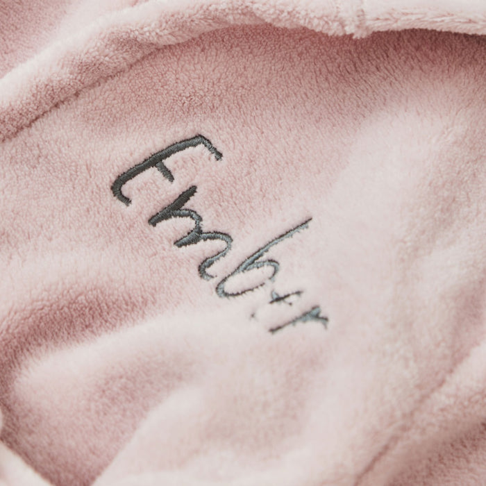 Personalised Pink Bear Fleece Robe