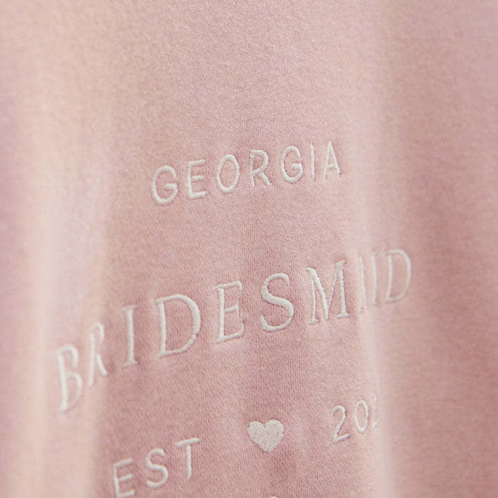 Personalised Pink Bridesmaid Sweatshirt