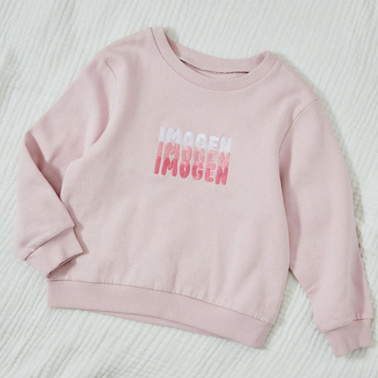 Personalised Pink Bubble Name Sweatshirt