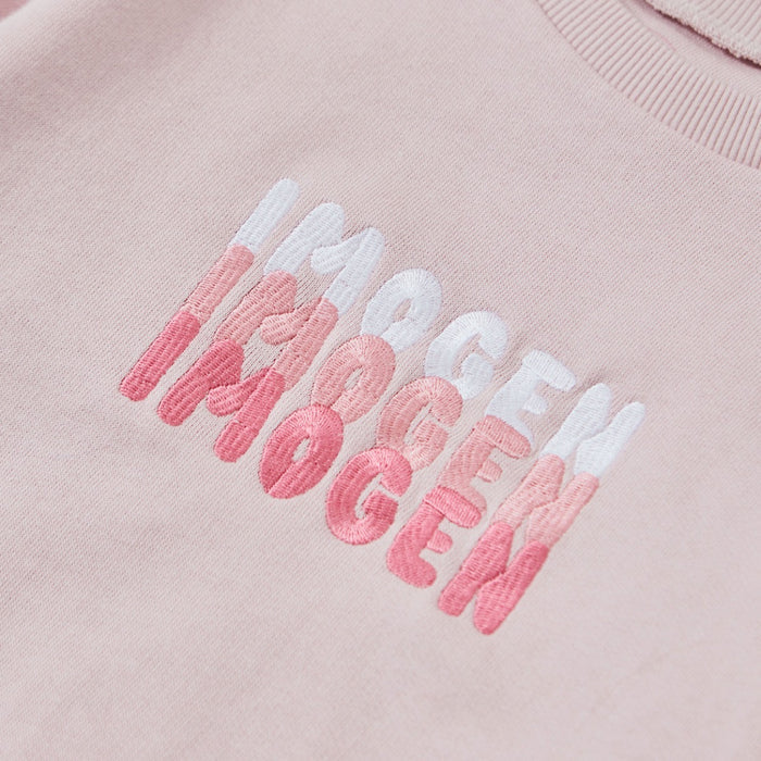Personalised Pink Bubble Name Sweatshirt