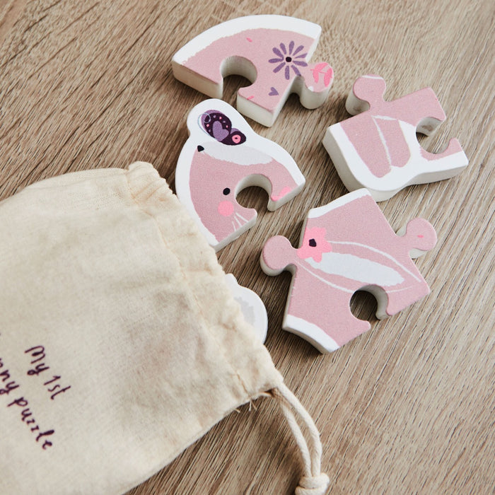 Personalised Pink Bunny FSC® Wooden Puzzle