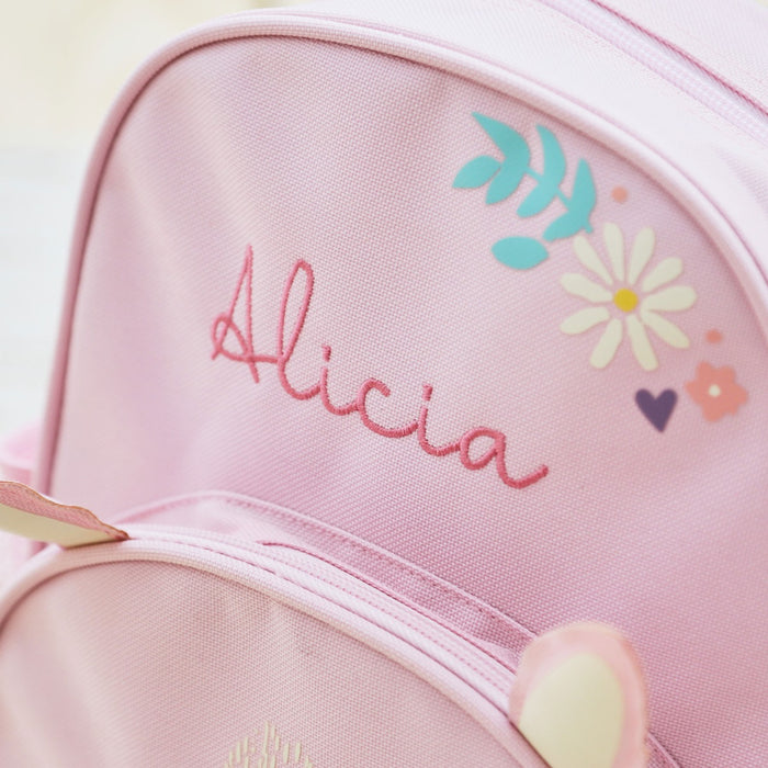 Personalised Pink Bunny Mini Backpack