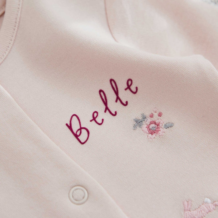 Personalised Pink Bunny Sleepsuit