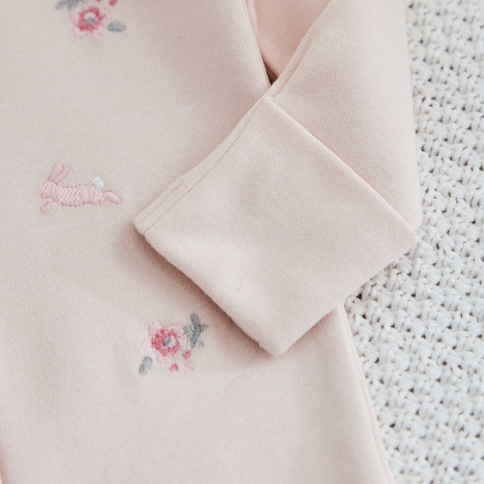 Personalised Pink Bunny Sleepsuit
