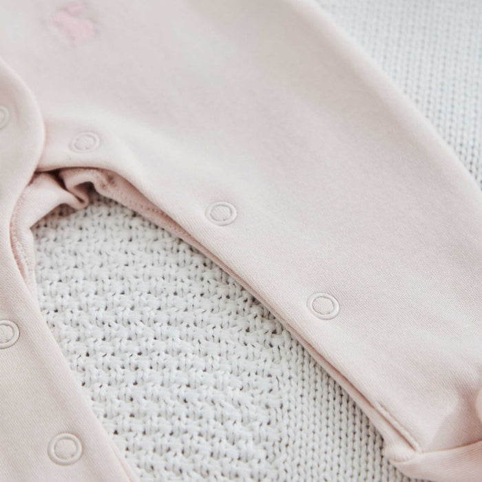 Personalised Pink Bunny Sleepsuit