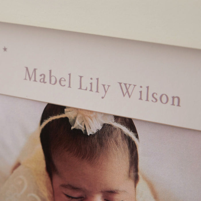 Personalised Pink Dove Christening Frame