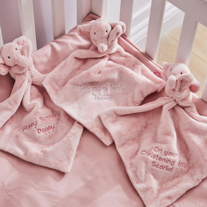 Personalised Pink Elephant Comforter