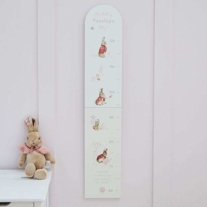 Personalised Pink Flopsy™ Bunny Height Chart FSC®