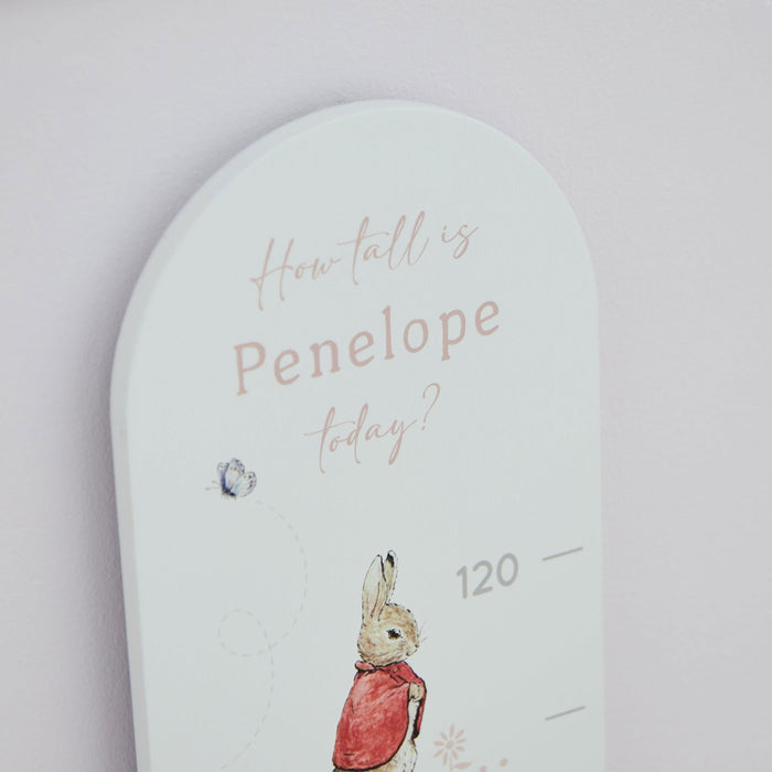 Personalised Pink Flopsy™ Bunny Height Chart FSC®