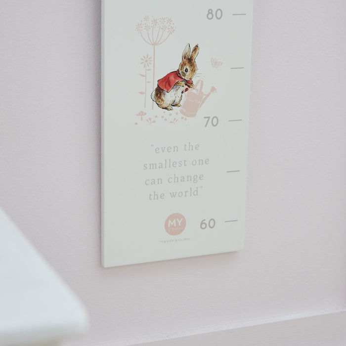 Personalised Pink Flopsy™ Bunny Height Chart FSC®