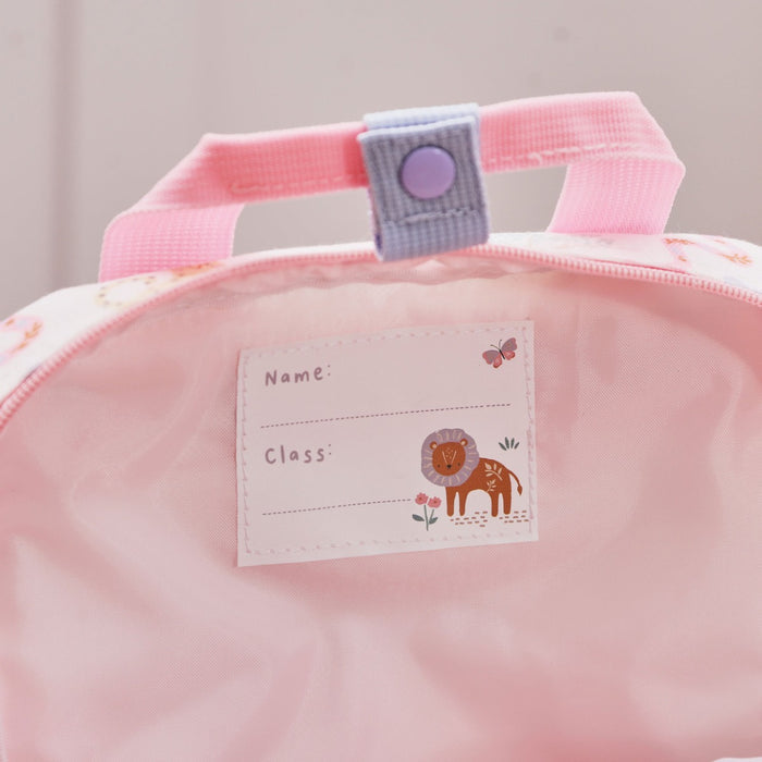 Personalised Pink Floral Safari Grab Handle Mini Backpack