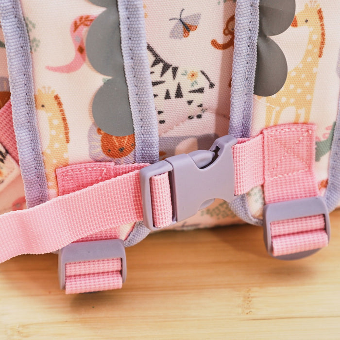 Personalised Pink Floral Safari Grab Handle Mini Backpack