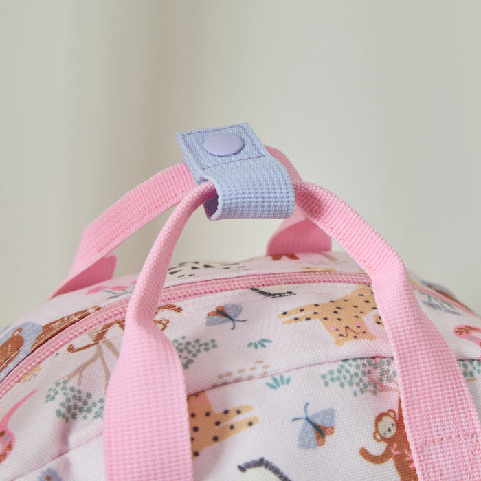 Personalised Pink Floral Safari Medium Backpack