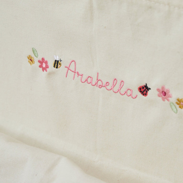 Personalised Pink Floral Sling Bookcase