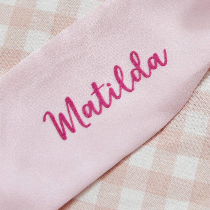Personalised Pink Flower Girl Hair Clip