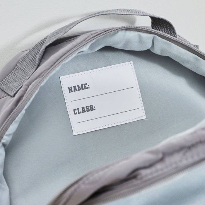 Personalised Pink Font Large Grey Quilted Backpack