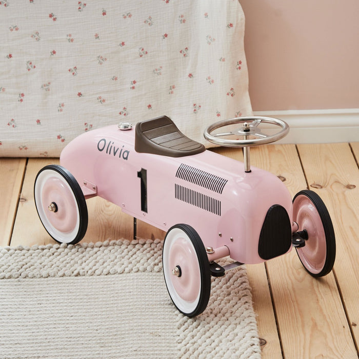 Personalised Pink Metal Ride On Car