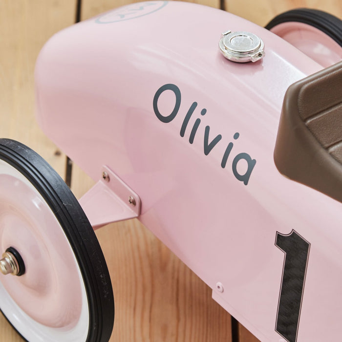 Personalised Pink Metal Ride On Car