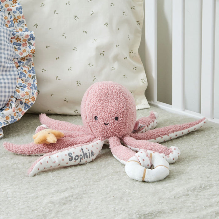 Personalised Pink Octopus Plush Toy