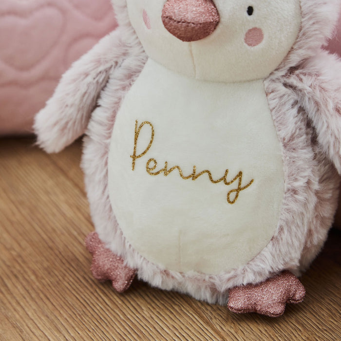 Personalised Pink Penguin Plush Toy