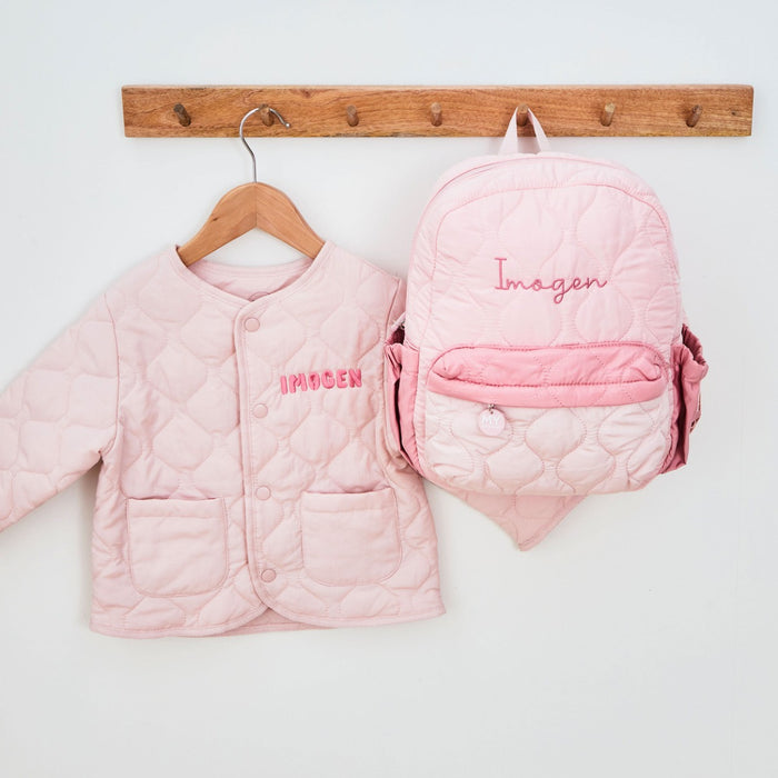 Personalised Pink Quilted Day Out Gift Set