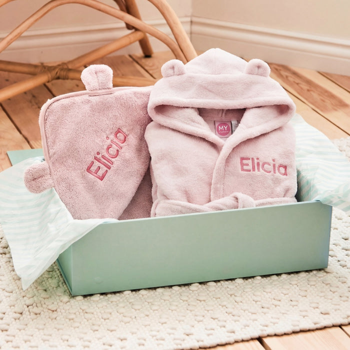 Personalised Pink Towel Gift Set