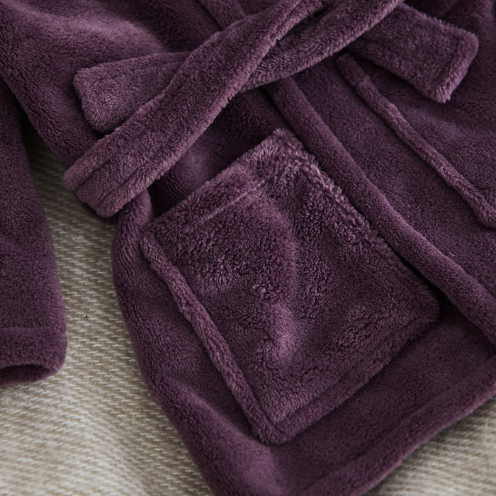 Personalised Plum Fleece Robe With Ears