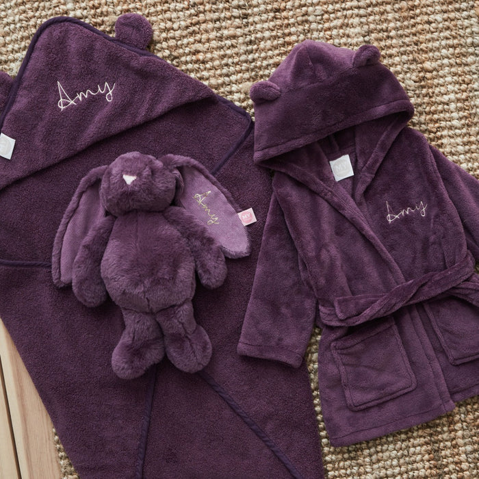 Personalised Plum Splash, Snuggle and Cuddle Gift Set