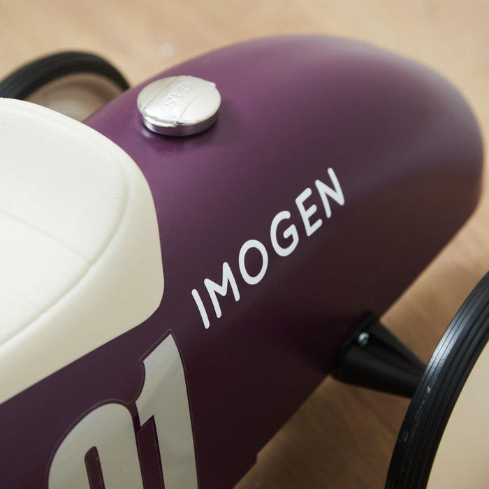 Personalised Plum Vilac Racing Ride-on Car