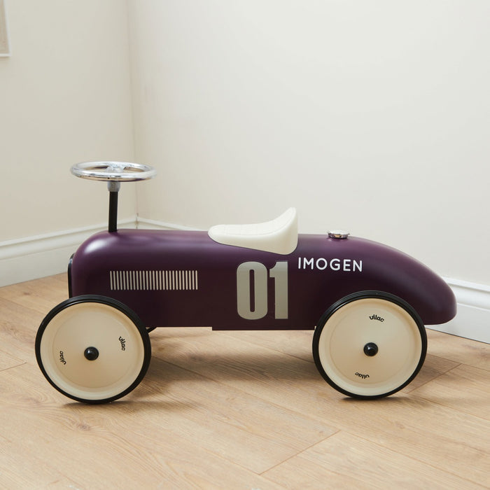 Personalised Plum Vilac Racing Ride-on Car
