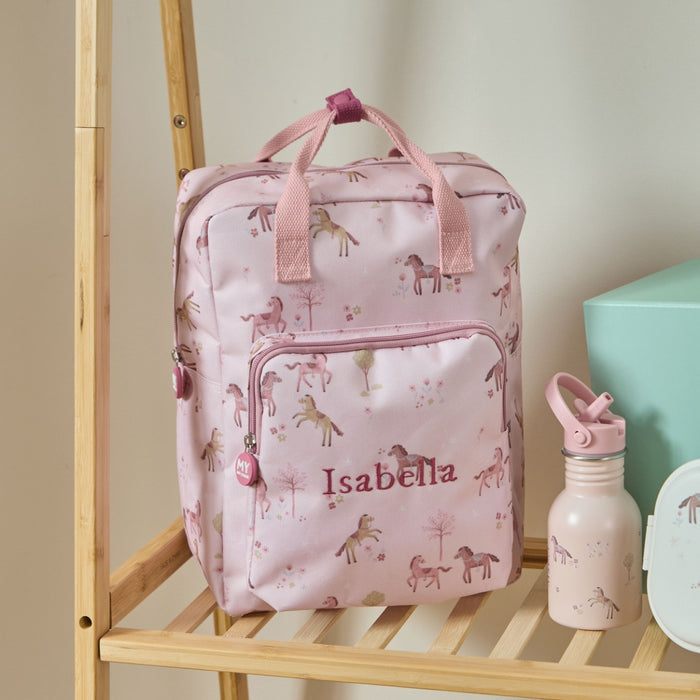 Personalised Ponies Medium Grab Handle Backpack