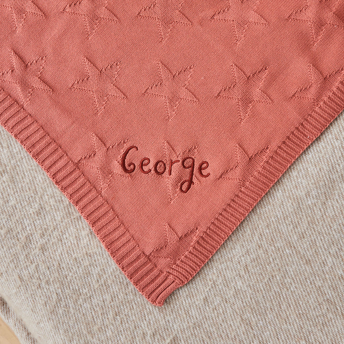 Personalised Pumpkin Star Jacquard Blanket