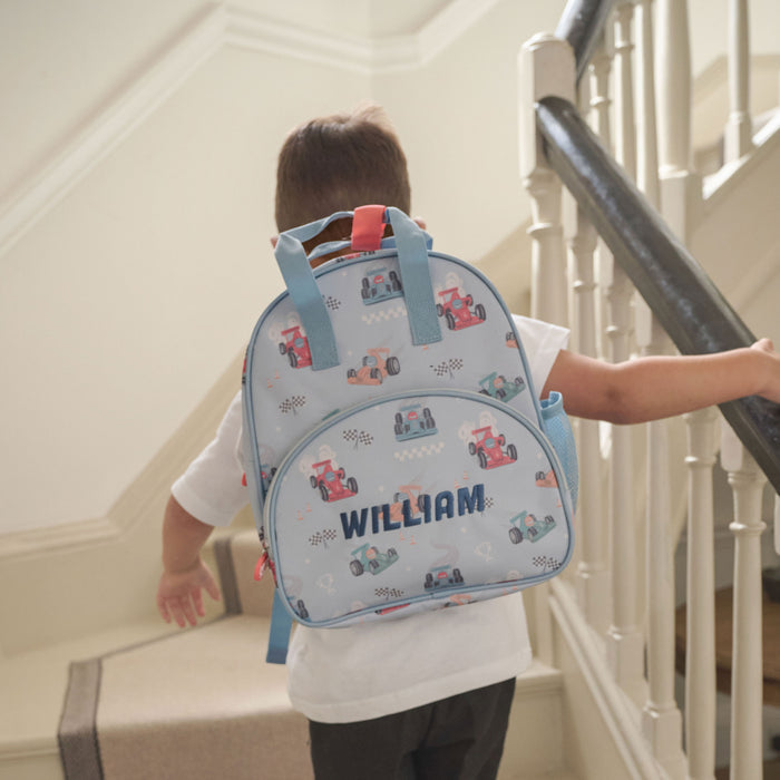 Personalised Race Car Medium Backpack