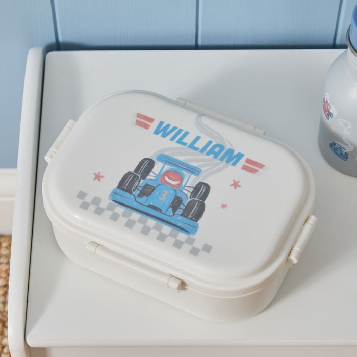 Personalised Race Car Neutral Lunchbox
