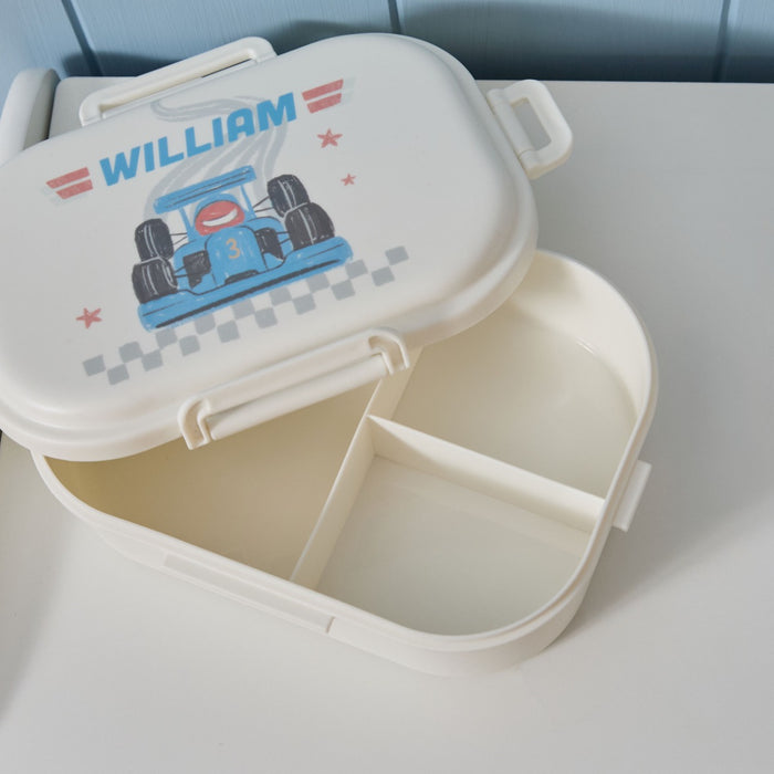 Personalised Race Car Neutral Lunchbox