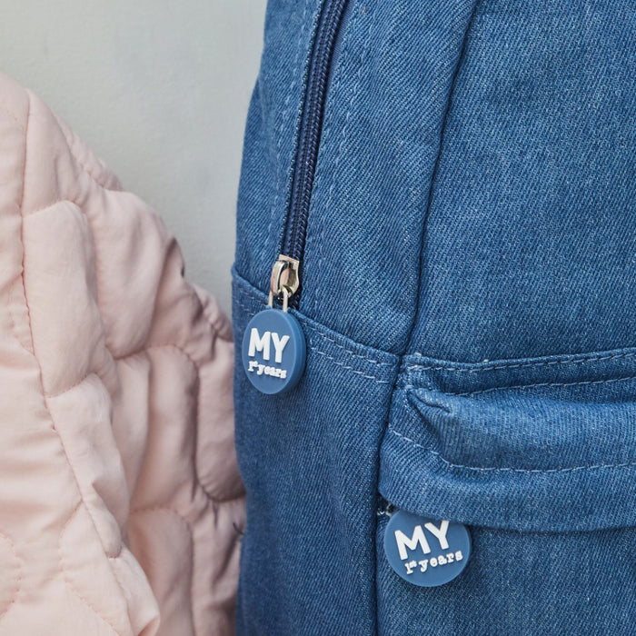 Personalised Rainbow Denim Backpack