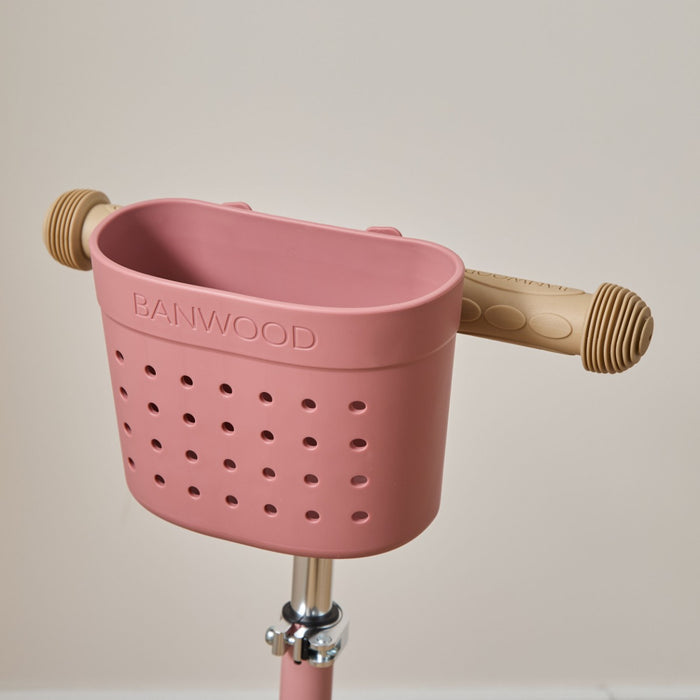 Personalised Raspberry Eco Banwood Three-Wheel Scooter