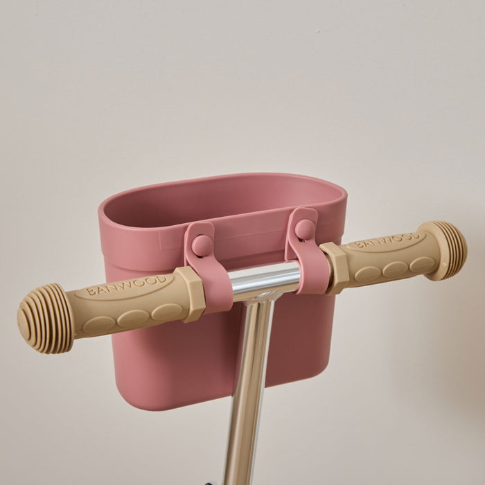 Personalised Raspberry Eco Banwood Three-Wheel Scooter