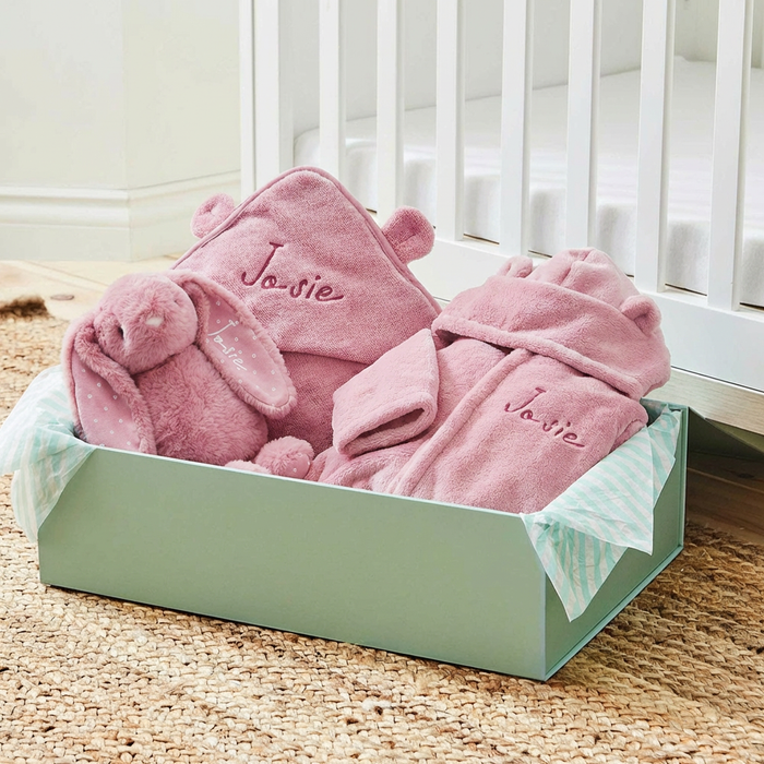 Personalised Raspberry Ripple Splash, Snuggle and Cuddle Gift Set