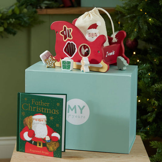 Personalised Read & Play Santa Sleigh Sorter Gift Set