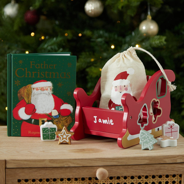 Personalised Read & Play Santa Sleigh Sorter Gift Set